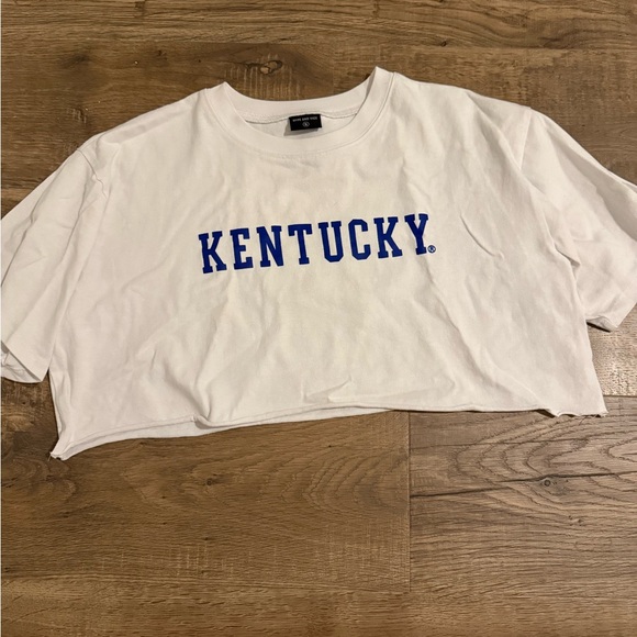 Hype and Vice Tops - White Kentucky Crop Top